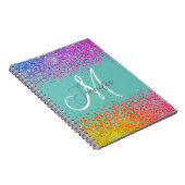 Carnet Vert avec Parties scintillant arc-en-ciel Blush no (Côté Droit)