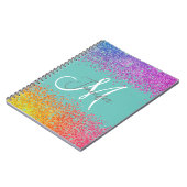 Carnet Vert avec Parties scintillant arc-en-ciel Blush no (Côté gauche)