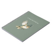 Carnet Vert Blanc Un Petit Oiseau Me L'a Dit (Côté gauche)