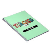 Carnet Vert brillant à mon époque d'enseignant citation (Côté Droit)