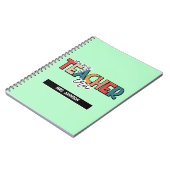 Carnet Vert brillant à mon époque d'enseignant citation (Côté gauche)