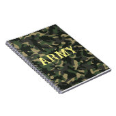 Carnet Vert camouflage militaire de l'armée (Côté Droit)