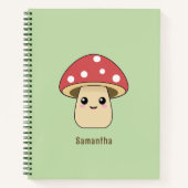 Carnet Vert champignons mignons (Devant)