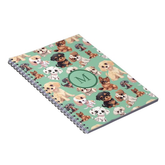 Carnet Vert Chien Chien Chien Mignonne (Côté Droit)