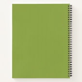 Carnet Vert citron modéré uni (Dos)