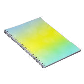 Carnet Vert clair, abstrait jaune flou arrière - plan. C (Côté Droit)