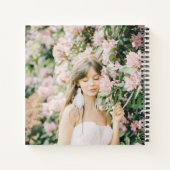 Carnet Vert clair Ajouter votre photo personnalisée Invit (Dos)