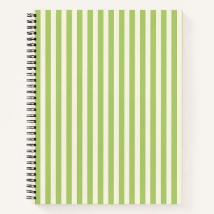 Carnet Vert clair rayé à petits carreaux vintage Fermette