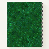 Carnet Vert, confetti, parties scintillant (Dos)