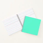Carnet Vert cyan néon solide (Intérieur)