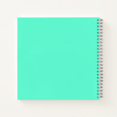 Carnet Vert cyan néon solide (Dos)