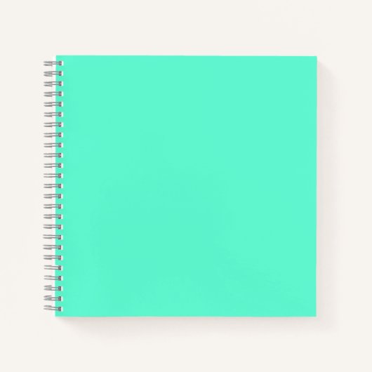 Carnet Vert cyan néon solide (Devant)