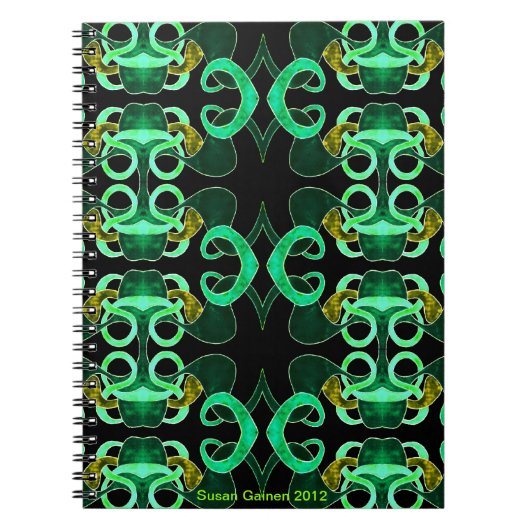 Carnet vert de Fleur-De-lis de résumé (Devant)