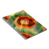 Carnet vert de l'eau d'abrégé sur texture d'art, orange, (Côté Droit)