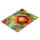 Carnet vert de l'eau d'abrégé sur texture d'art, orange, (Côté gauche)