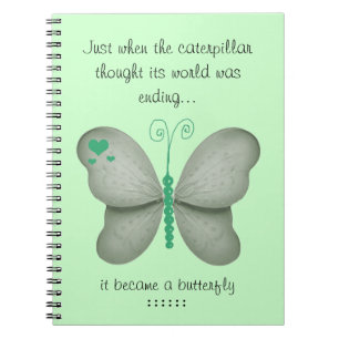 Carnet vert de papillon