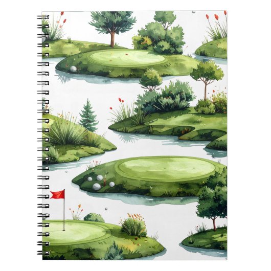 Carnet Vert de putting de golf (Devant)