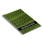 Carnet Vert de résumé Liquide-Comme le motif de tache + (Côté Droit)