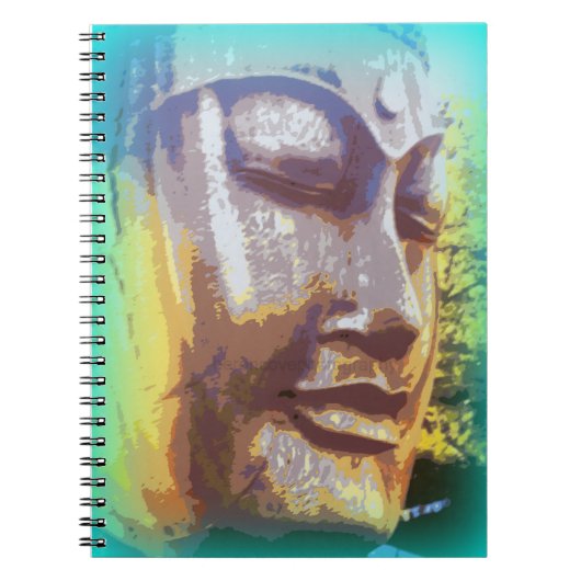 Carnet Vert de visage de Bouddha (Devant)