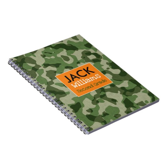 Carnet vert d'école de Camo (Côté Droit)
