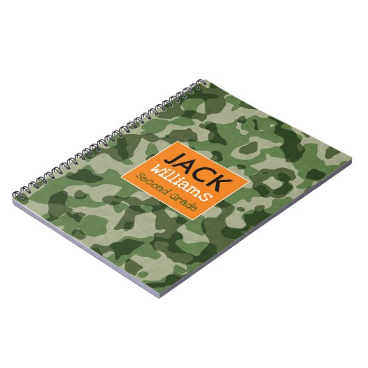Carnet vert d'école de Camo (Côté gauche)