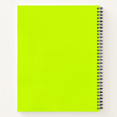 Carnet Vert électrique uni (Dos)