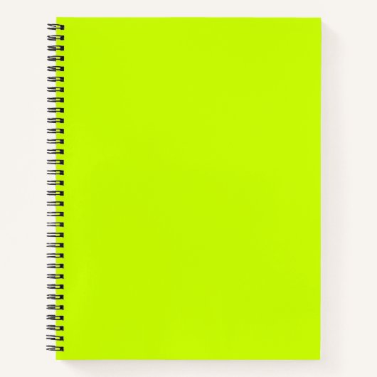 Carnet Vert électrique uni (Devant)