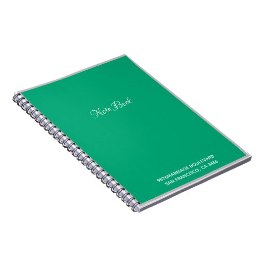 Carnet Vert émeraude (Côté Droit)