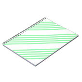 Carnet Vert et blanc cinq bandes motif (Côté gauche)