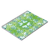 Carnet Vert et blanc Whimsical Romantique Coeurs motif (Côté gauche)