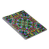 Carnet Vert et motif de mandala d'arc-en-ciel (Côté Droit)