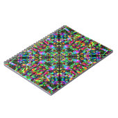 Carnet Vert et motif de mandala d'arc-en-ciel (Côté gauche)