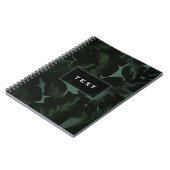 Carnet Vert et noir Chic Tropical Palm Feuille Chic (Côté gauche)