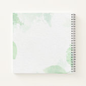 Carnet Vert Floral Aquarelle Mariage (Dos)