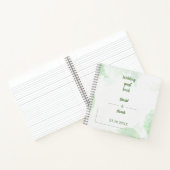 Carnet Vert Floral Aquarelle Mariage (Intérieur)