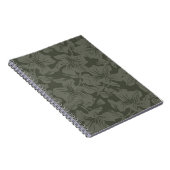 Carnet Vert Floral sans couture motif fond abstrait, (Côté Droit)