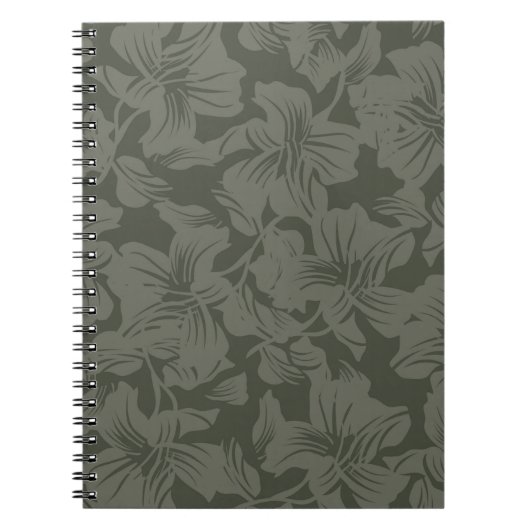 Carnet Vert Floral sans couture motif fond abstrait, (Devant)