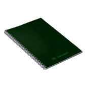 Carnet Vert foncé texturé (Côté Droit)
