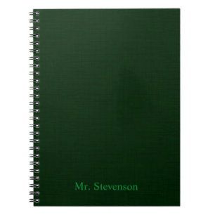 Carnet Vert foncé texturé