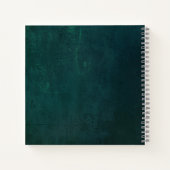 Carnet Vert foncé vintage avec cadre Or (Dos)