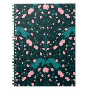 Carnet Vert foncé Vintage Vin Motif