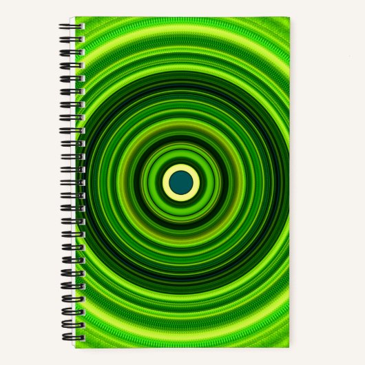 Carnet Vert géométrique Mandala-25436 (Recto)