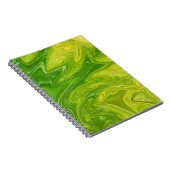 Carnet Vert jaune abstrait pour une humeur positive (Côté Droit)