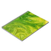 Carnet Vert jaune abstrait pour une humeur positive (Côté gauche)