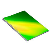 Carnet vert jaune ombre clair lune Double bande (Côté Droit)