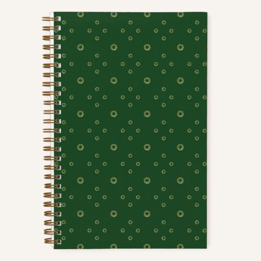 Carnet Vert Kelly | Soleil Zinnia Doré (Recto)
