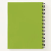 Carnet Vert lime modéré (couleur unie) jaune-vert (Dos)