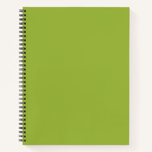 Carnet Vert lime modéré (couleur unie) jaune-vert (Devant)