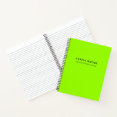 Carnet vert minimaliste moderne (Intérieur)