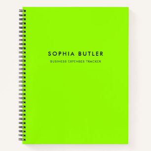 Carnet vert minimaliste moderne